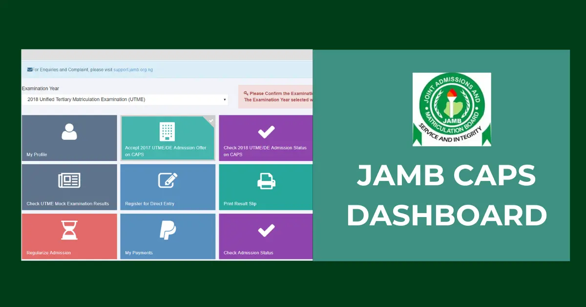 Monitor and verify your admission status using JAMB CAPS for the 2024/2025 academic session